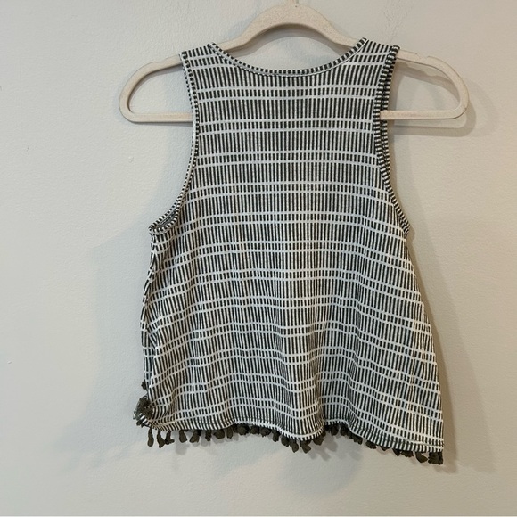 Anthropologie W5 Loose Black White Boho Pattern Sleeveless Tank Top Size Small - Picture 4 of 5